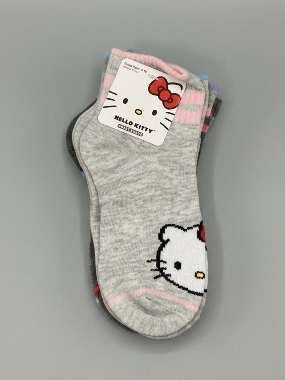 NWT Hello Kitty Gray Ankle Socks (5Pairs) 🩷🖤